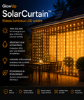 GlowUp SolarCurtain™ – Rideau Lumineux LED Solaire Extérieur