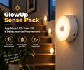 GlowUp Sense Pack™ – Veilleuse LED Sans Fil à Détecteur de Mouvement
